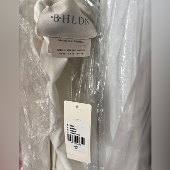 BHLDN Gavin Sheath Dress in Ivory White Strappy Open Back Bridal Size‎ 16 NWT - Picture 8 of 9